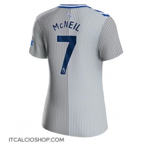 Everton Dwight McNeil #7 Terza Maglia Femmina 2023-24 Manica Corta
